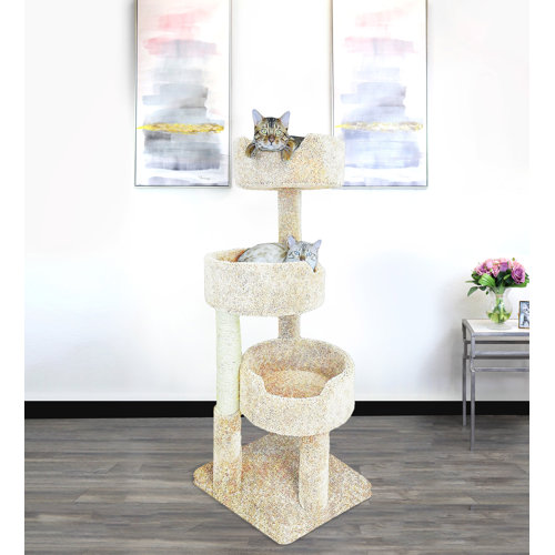 New Cat Condos 52" Deluxe Cat Tree & Reviews Wayfair